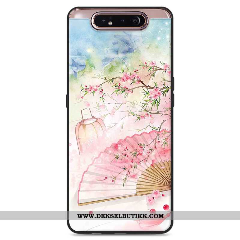 Etui Samsung Galaxy A80 Vintage Deksel Enkel Fersk Hvitt, Samsung Galaxy A80 Myke Salg