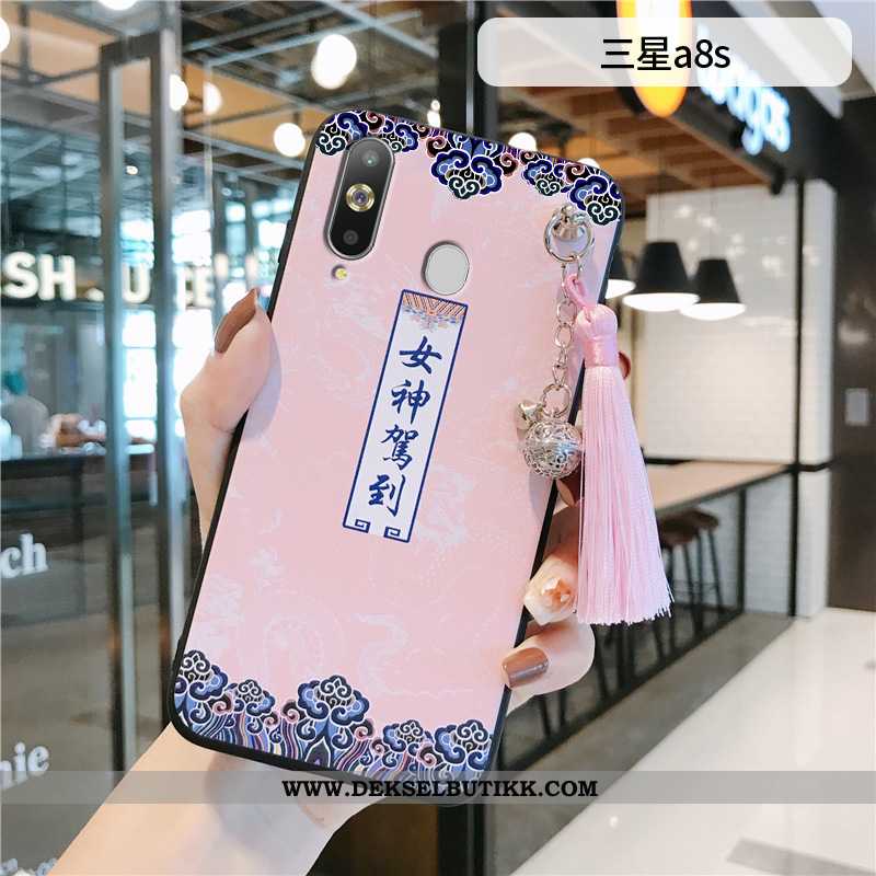 Etui Samsung Galaxy A8s Kreativ Anti-fall Mobiltelefon Deksel Rosa, Samsung Galaxy A8s Vintage Tilbu