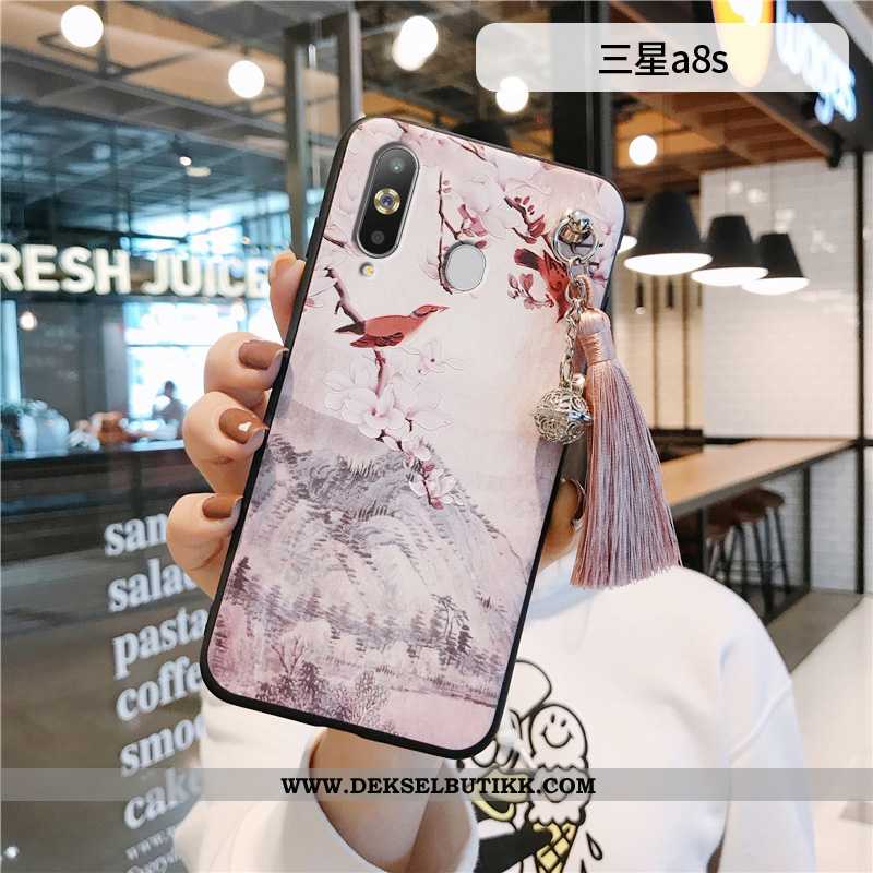 Etui Samsung Galaxy A8s Kreativ Anti-fall Mobiltelefon Deksel Rosa, Samsung Galaxy A8s Vintage Tilbu