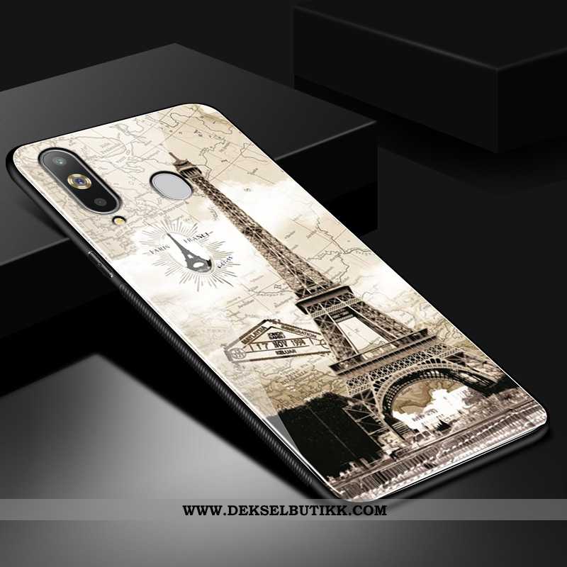 Etui Samsung Galaxy A8s Kreativ Glass Silikon Myke Svart, Deksel Samsung Galaxy A8s Cartoon Tilbud