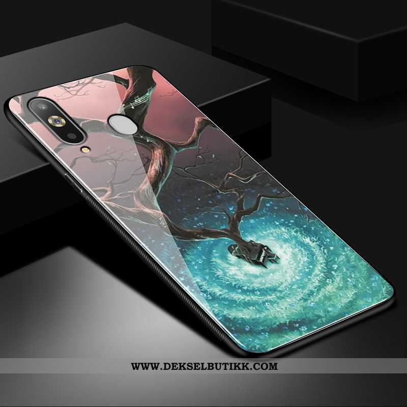 Etui Samsung Galaxy A8s Kreativ Glass Silikon Myke Svart, Deksel Samsung Galaxy A8s Cartoon Tilbud