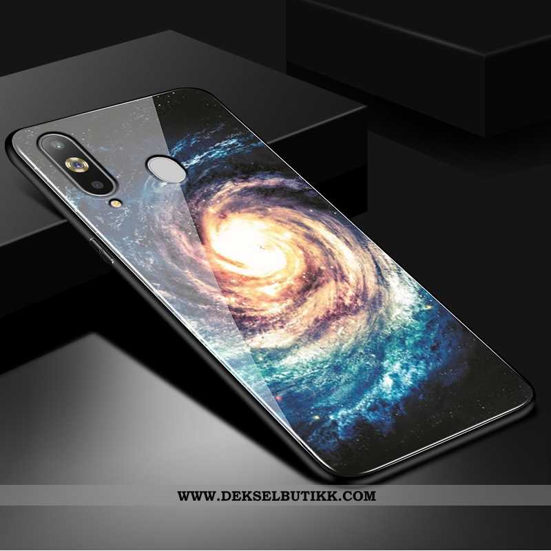 Etui Samsung Galaxy A8s Kreativ Glass Silikon Myke Svart, Deksel Samsung Galaxy A8s Cartoon Tilbud