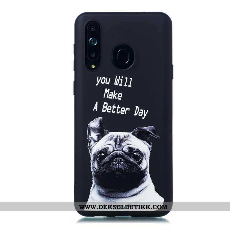 Etui Samsung Galaxy A8s Trend Stjernene Enkel Svart, Deksel Samsung Galaxy A8s Nubuck Rabatt