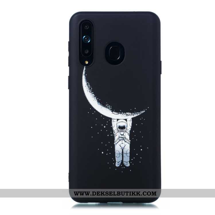 Etui Samsung Galaxy A8s Trend Stjernene Enkel Svart, Deksel Samsung Galaxy A8s Nubuck Rabatt