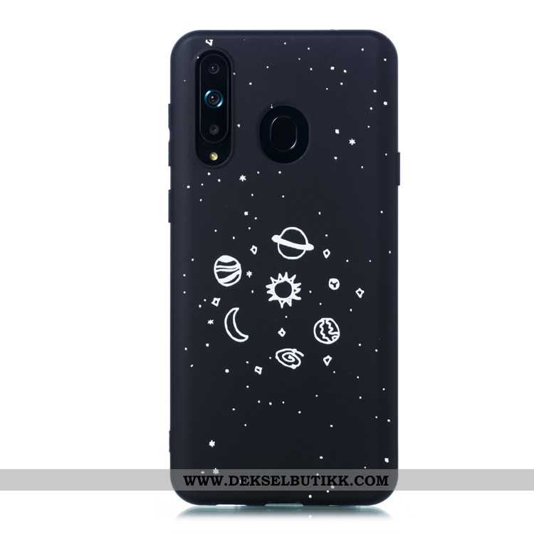 Etui Samsung Galaxy A8s Trend Stjernene Enkel Svart, Deksel Samsung Galaxy A8s Nubuck Rabatt