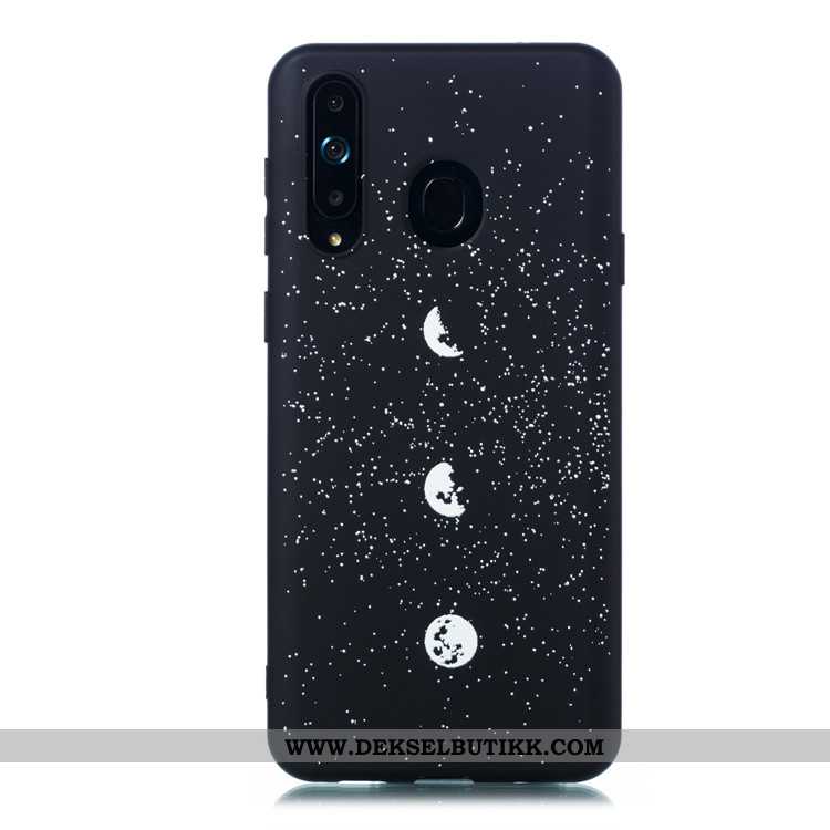 Etui Samsung Galaxy A8s Trend Stjernene Enkel Svart, Deksel Samsung Galaxy A8s Nubuck Rabatt