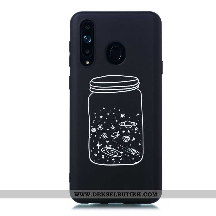 Etui Samsung Galaxy A8s Trend Stjernene Enkel Svart, Deksel Samsung Galaxy A8s Nubuck Rabatt