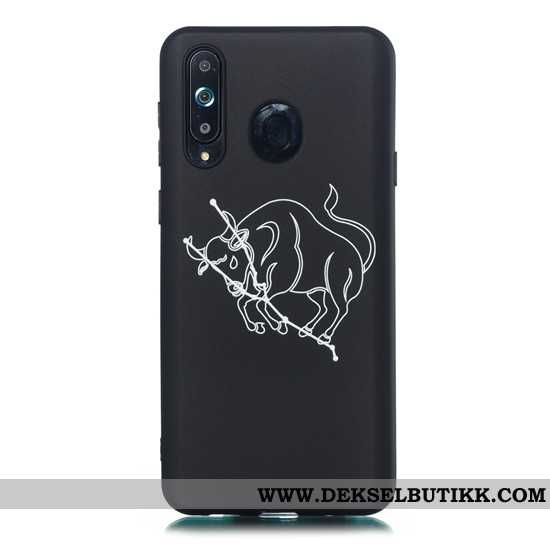 Etui Samsung Galaxy A8s Trend Stjernene Enkel Svart, Deksel Samsung Galaxy A8s Nubuck Rabatt