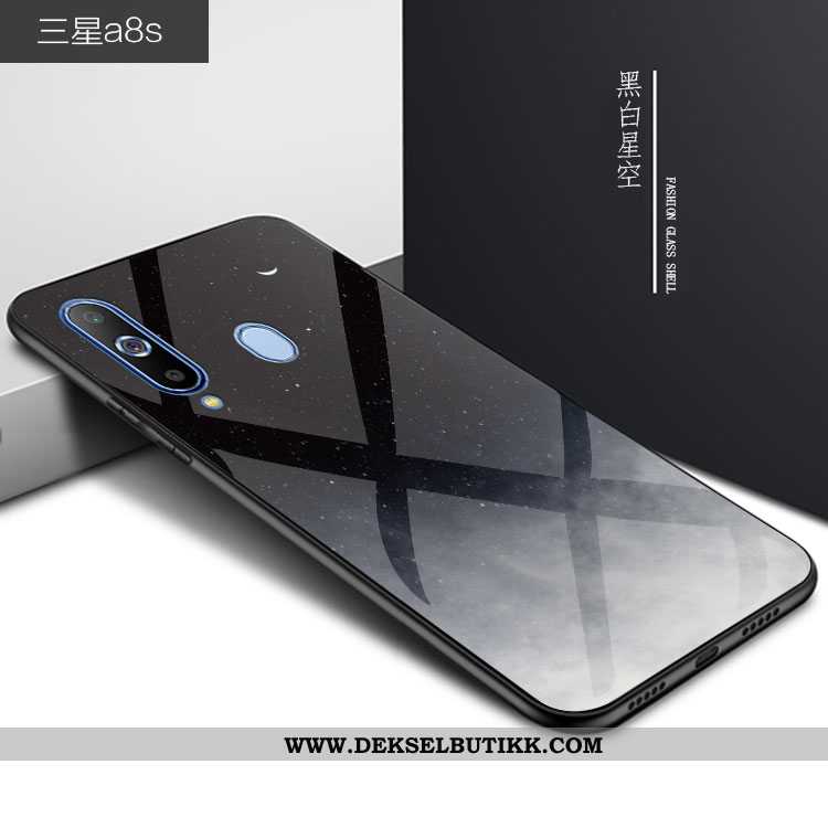 Etui Samsung Galaxy A8s Trend Svart 2020 Glass, Deksel Samsung Galaxy A8s Beskyttelse Tilbud