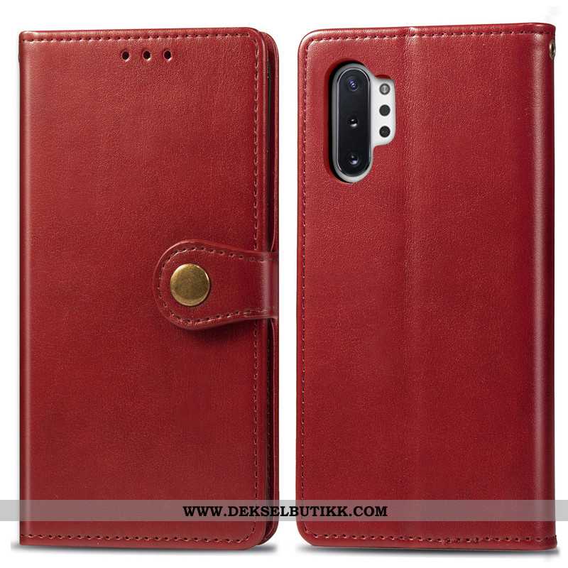 Etui Samsung Galaxy Note 10+ Hengende Ornamenter Monokrom Stjernene Deksel Rød, Samsung Galaxy Note 