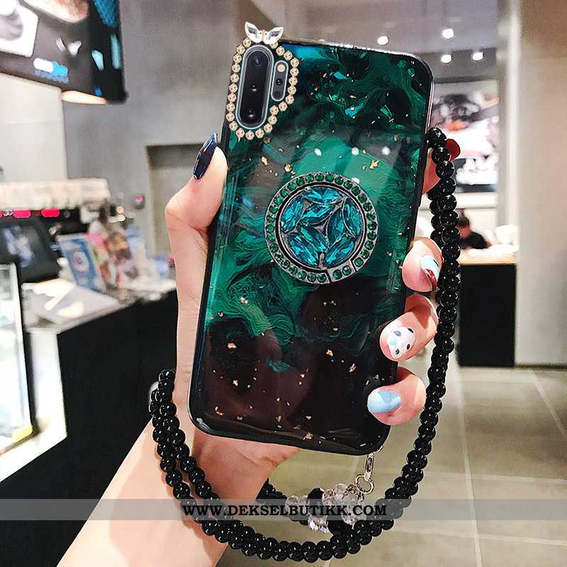 Etui Samsung Galaxy Note 10+ Med Strass Mobiltelefon Pels Ball Alt Inkludert Rød, Deksel Samsung Gal