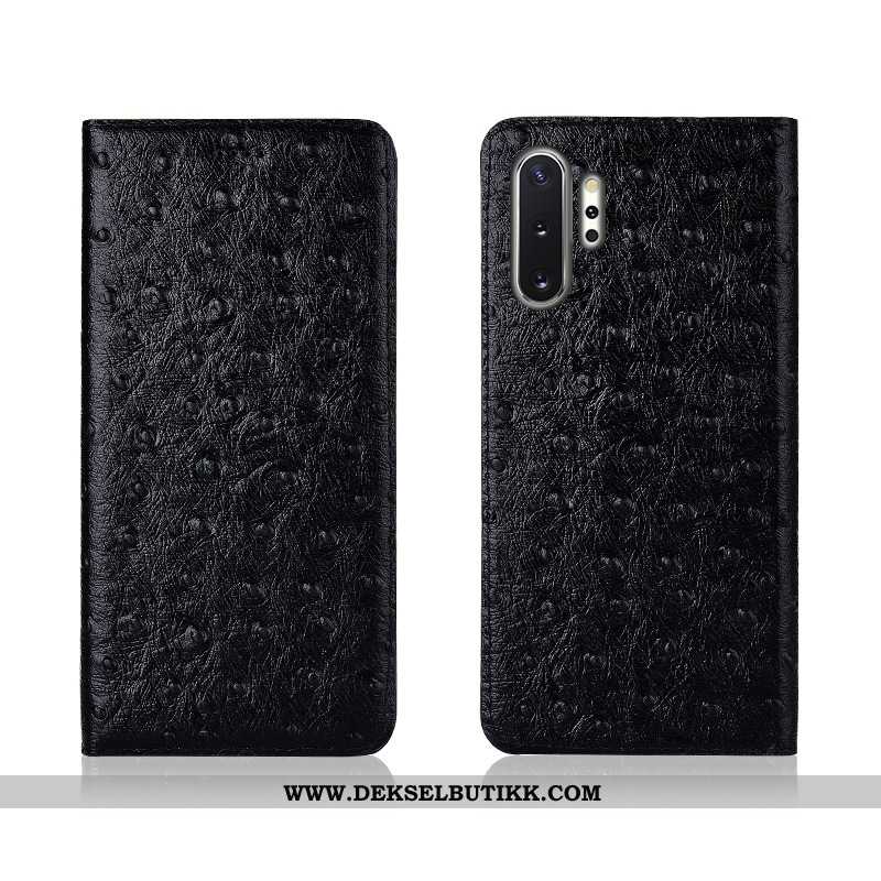 Etui Samsung Galaxy Note 10+ Myke Nye Folio Skinndeksel Svart, Deksel Samsung Galaxy Note 10+ Siliko