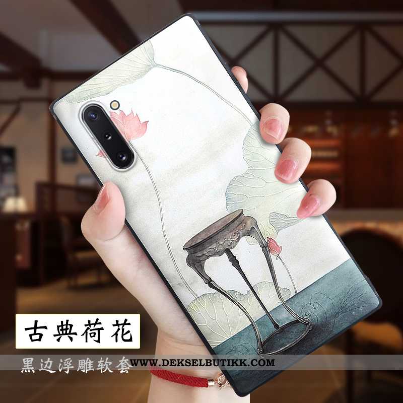 Etui Samsung Galaxy Note 10 Relieff Stjernene Hvit Beskyttelse Hvitt, Deksel Samsung Galaxy Note 10 