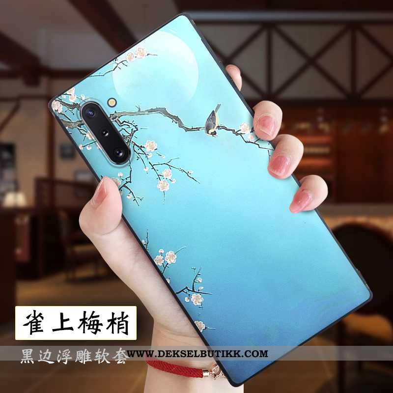 Etui Samsung Galaxy Note 10 Relieff Stjernene Hvit Beskyttelse Hvitt, Deksel Samsung Galaxy Note 10 