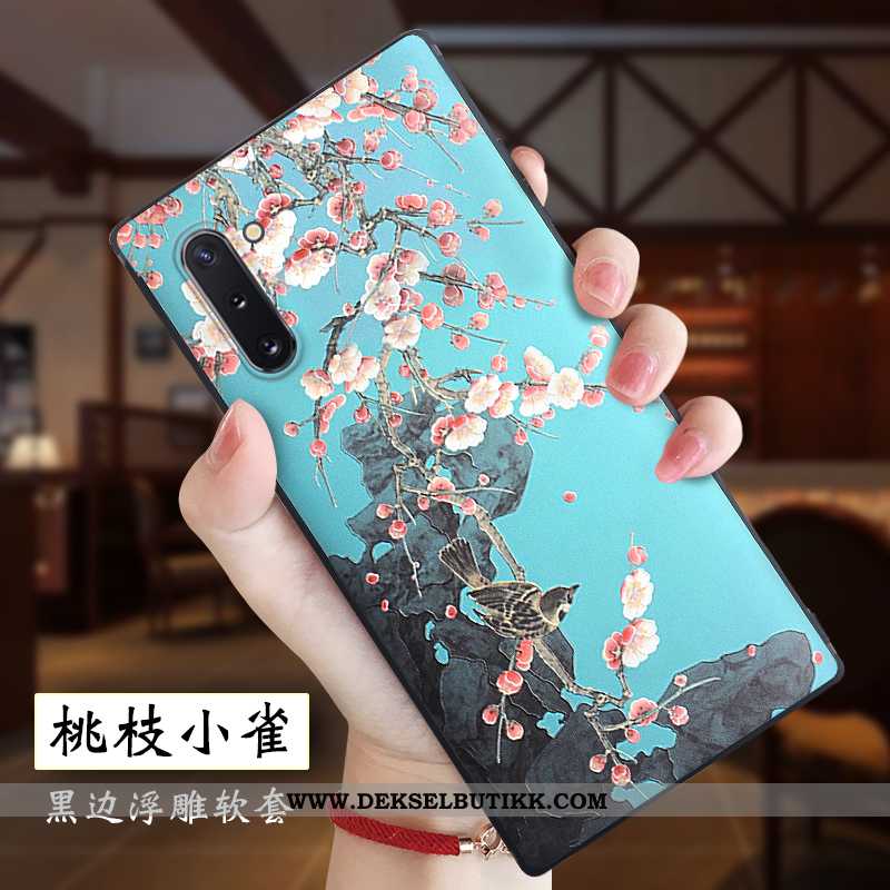 Etui Samsung Galaxy Note 10 Relieff Stjernene Hvit Beskyttelse Hvitt, Deksel Samsung Galaxy Note 10 