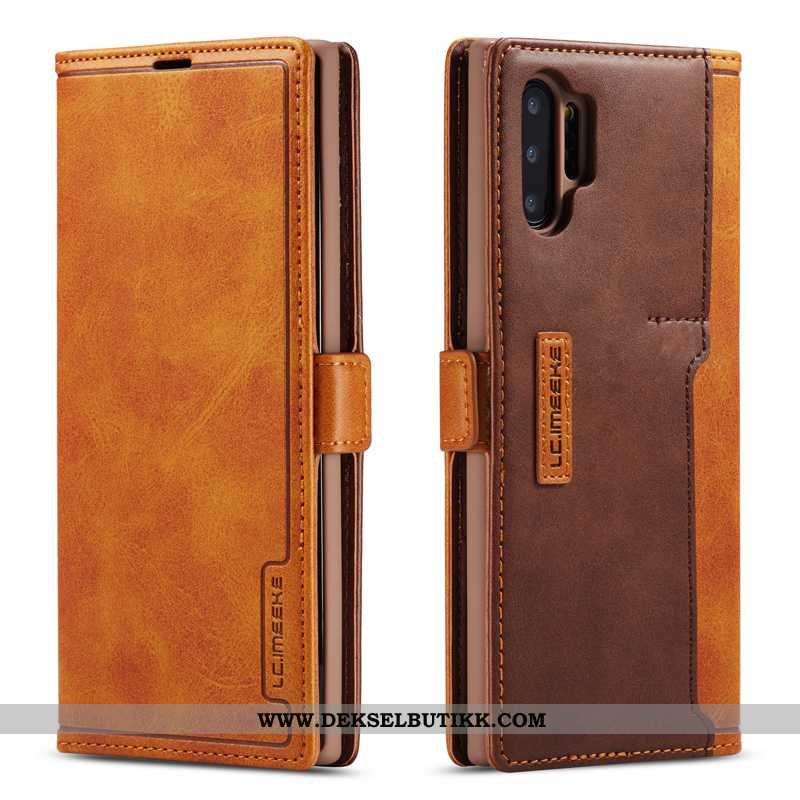 Etui Samsung Galaxy Note 10+ Skinndeksel High End Anti-fall Alt Inkludert Brun, Deksel Samsung Galax