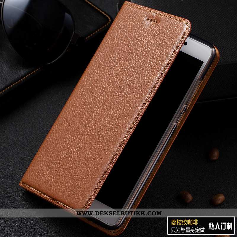 Etui Samsung Galaxy Note 8 Skinndeksel Beskyttelse Deksel Folio Brun, Samsung Galaxy Note 8 Skinn Ra