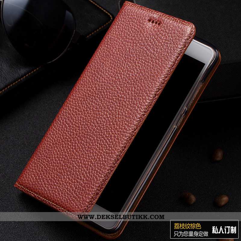 Etui Samsung Galaxy Note 8 Skinndeksel Beskyttelse Deksel Folio Brun, Samsung Galaxy Note 8 Skinn Ra