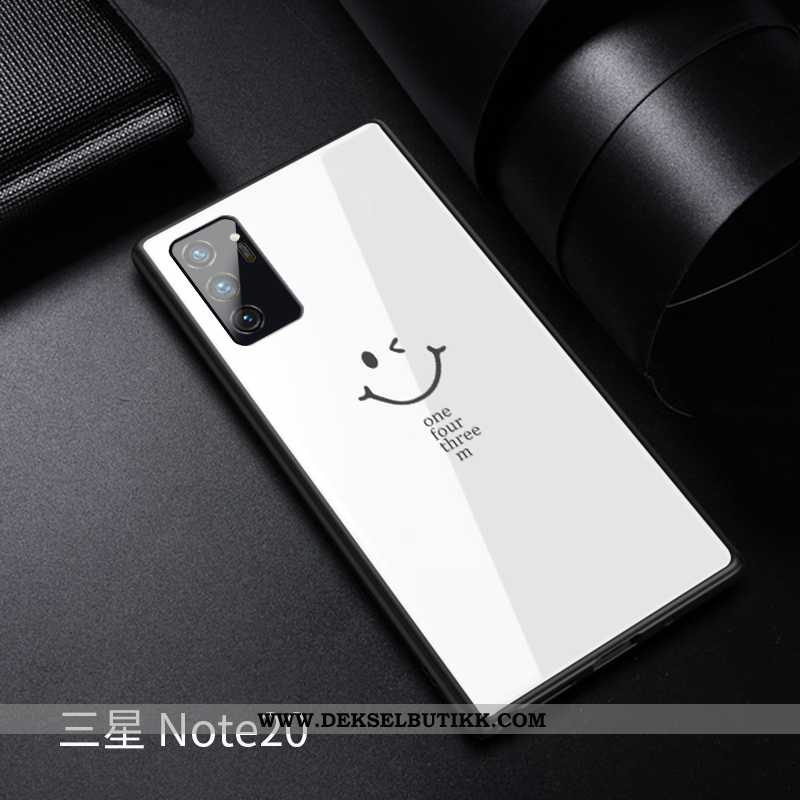 Etui Samsung Galaxy Note20 Glass Lovers Mobiltelefon Deksel Hvitt, Samsung Galaxy Note20 Av Personli