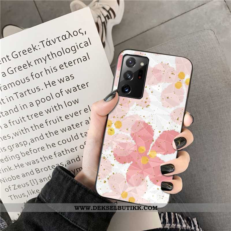 Etui Samsung Galaxy Note20 Ultra Mønster Stjernene Pulver Blomster Rosa, Deksel Samsung Galaxy Note2