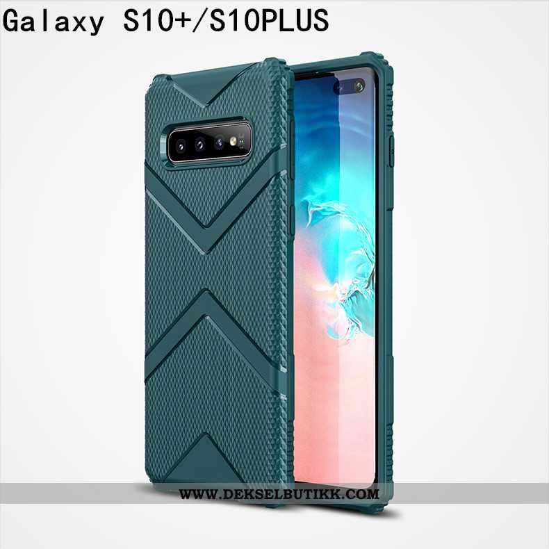 Etui Samsung Galaxy S10+ Av Personlighet Trend Stjernene Grønn, Deksel Samsung Galaxy S10+ Kreativ B