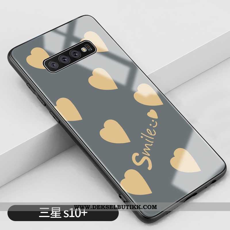 Etui Samsung Galaxy S10+ Beskyttelse Deksel Enkel Grønn, Samsung Galaxy S10+ Glass Kjøpe