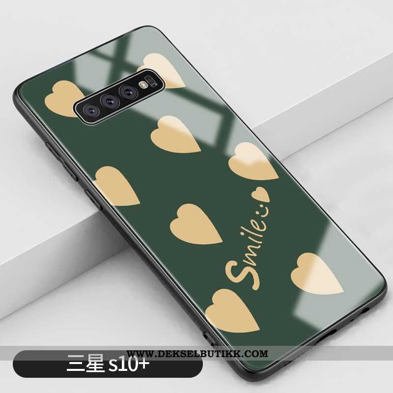 Etui Samsung Galaxy S10+ Beskyttelse Deksel Enkel Grønn, Samsung Galaxy S10+ Glass Kjøpe