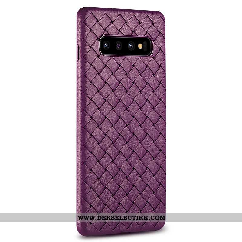 Etui Samsung Galaxy S10+ Beskyttelse Flettet Stjernene Lilla, Deksel Samsung Galaxy S10+ Av Personli