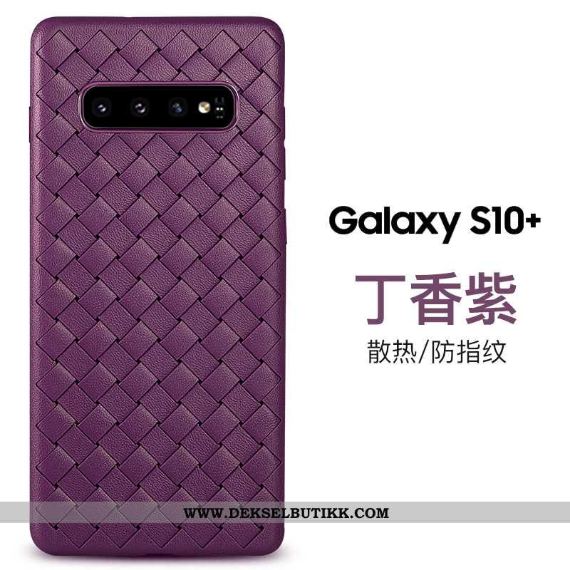 Etui Samsung Galaxy S10+ Beskyttelse Flettet Stjernene Lilla, Deksel Samsung Galaxy S10+ Av Personli