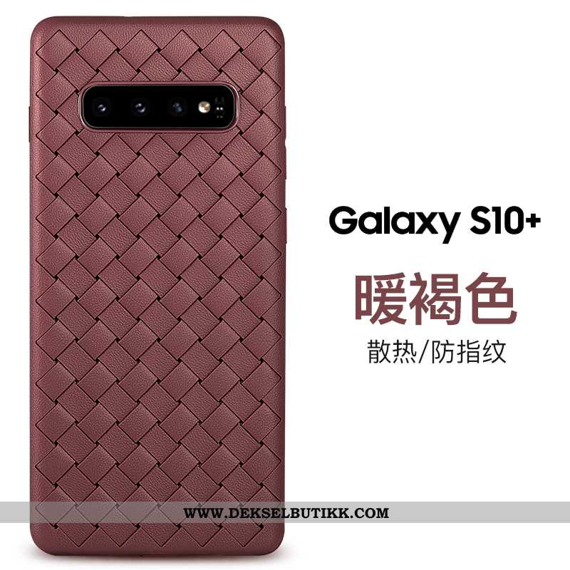 Etui Samsung Galaxy S10+ Beskyttelse Flettet Stjernene Lilla, Deksel Samsung Galaxy S10+ Av Personli