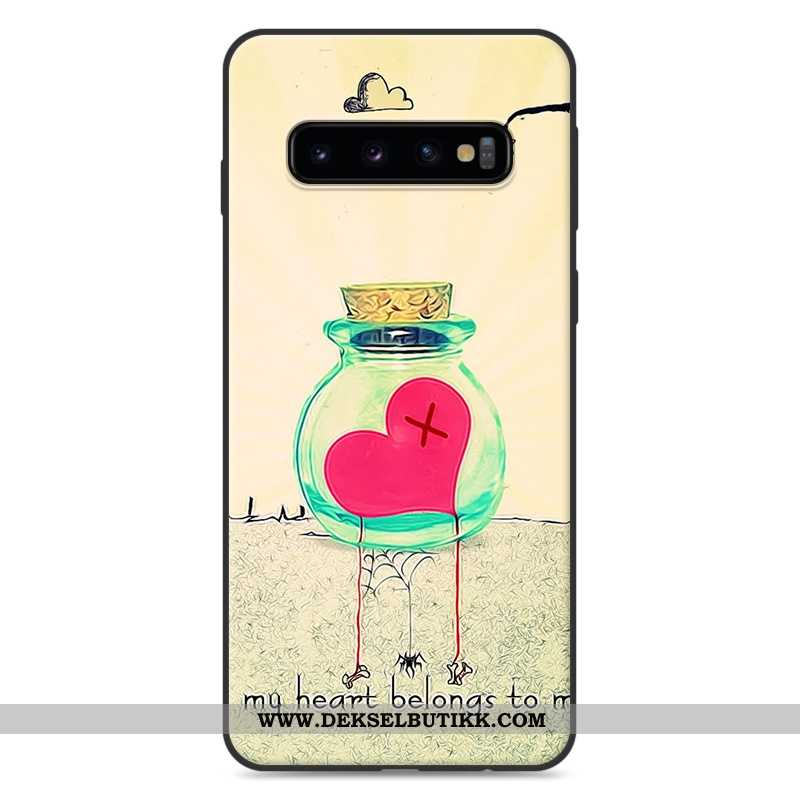 Etui Samsung Galaxy S10 Beskyttelse Vakker Silikon Deksel Hvitt, Samsung Galaxy S10 Cartoon Til Salg