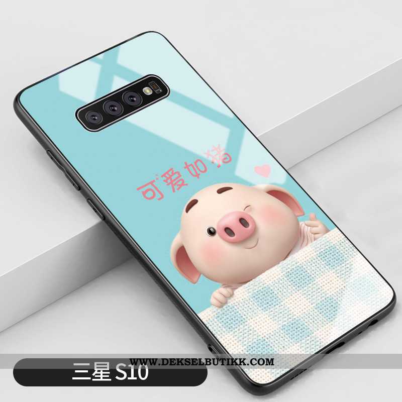 Etui Samsung Galaxy S10 Beskyttelse Vakker Trend Mobiltelefon Blå, Deksel Samsung Galaxy S10 Glass B