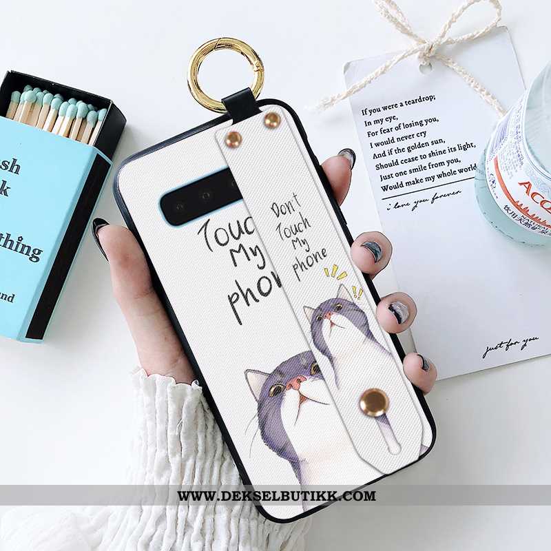 Etui Samsung Galaxy S10 Cartoon Deksel Anti-fall Hvitt, Samsung Galaxy S10 Trend Tilbud