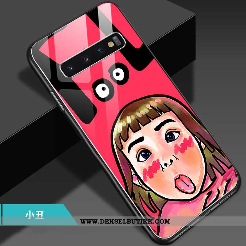 Etui Samsung Galaxy S10 Cartoon Lovers Anti-fall Gul, Deksel Samsung Galaxy S10 Trend Til Salgs