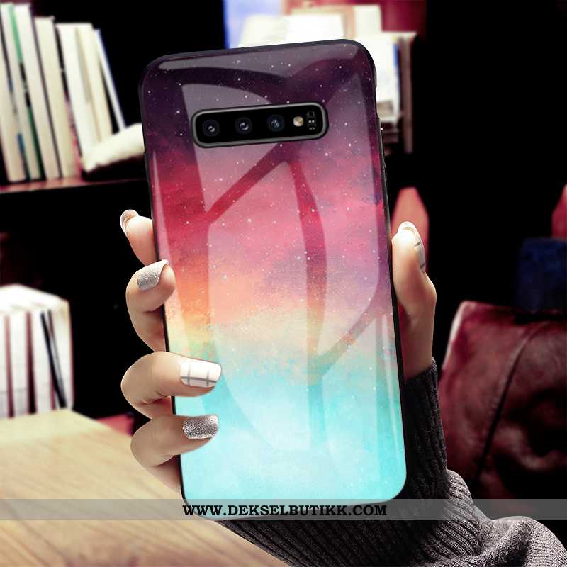 Etui Samsung Galaxy S10+ Kreativ Stjernene Anti-fall Rød, Deksel Samsung Galaxy S10+ Ultra Tilbud