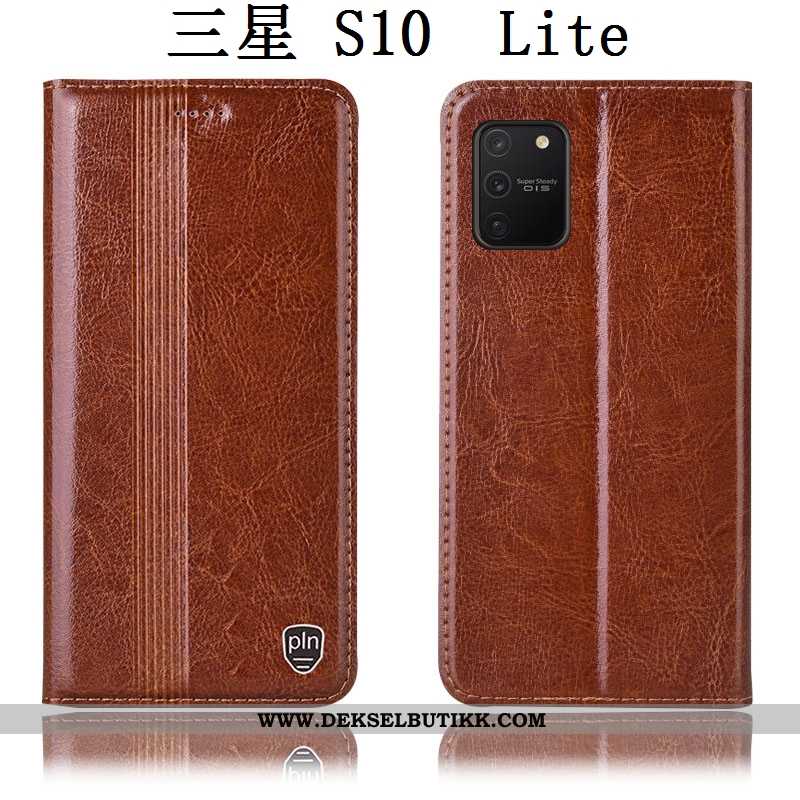 Etui Samsung Galaxy S10 Lite Beskyttelse Folio Stjernene Brun, Deksel Samsung Galaxy S10 Lite Skinnd