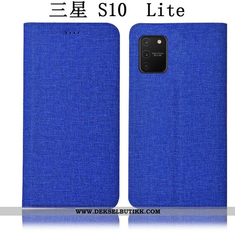 Etui Samsung Galaxy S10 Lite Bomull Deksel Stjernene Anti-fall Blå, Samsung Galaxy S10 Lite Skinndek