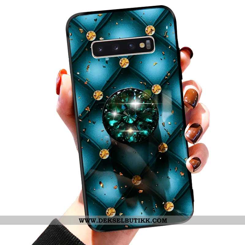 Etui Samsung Galaxy S10+ Myke Kreativ Hjerte Vind Blå, Deksel Samsung Galaxy S10+ Silikon På Nett