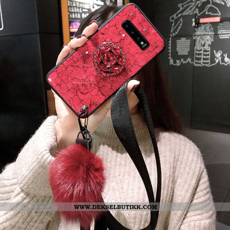 Etui Samsung Galaxy S10 Silikon Lilla Anti-fall Myke, Deksel Samsung Galaxy S10 Beskyttelse Billige