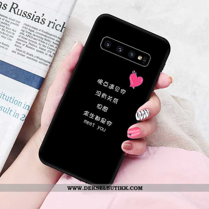 Etui Samsung Galaxy S10 Silikon Lovers Farge Malt Mobiltelefon Rosa, Deksel Samsung Galaxy S10 Av Pe