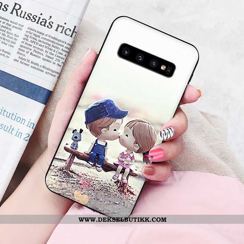 Etui Samsung Galaxy S10 Silikon Lovers Farge Malt Mobiltelefon Rosa, Deksel Samsung Galaxy S10 Av Pe