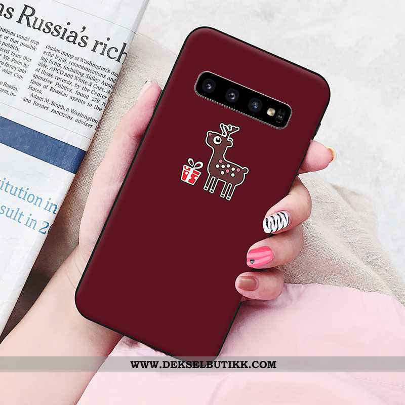 Etui Samsung Galaxy S10 Silikon Lovers Farge Malt Mobiltelefon Rosa, Deksel Samsung Galaxy S10 Av Pe