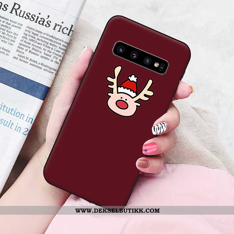 Etui Samsung Galaxy S10 Silikon Lovers Farge Malt Mobiltelefon Rosa, Deksel Samsung Galaxy S10 Av Pe