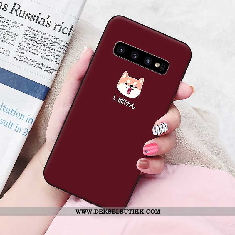 Etui Samsung Galaxy S10 Silikon Lovers Farge Malt Mobiltelefon Rosa, Deksel Samsung Galaxy S10 Av Pe