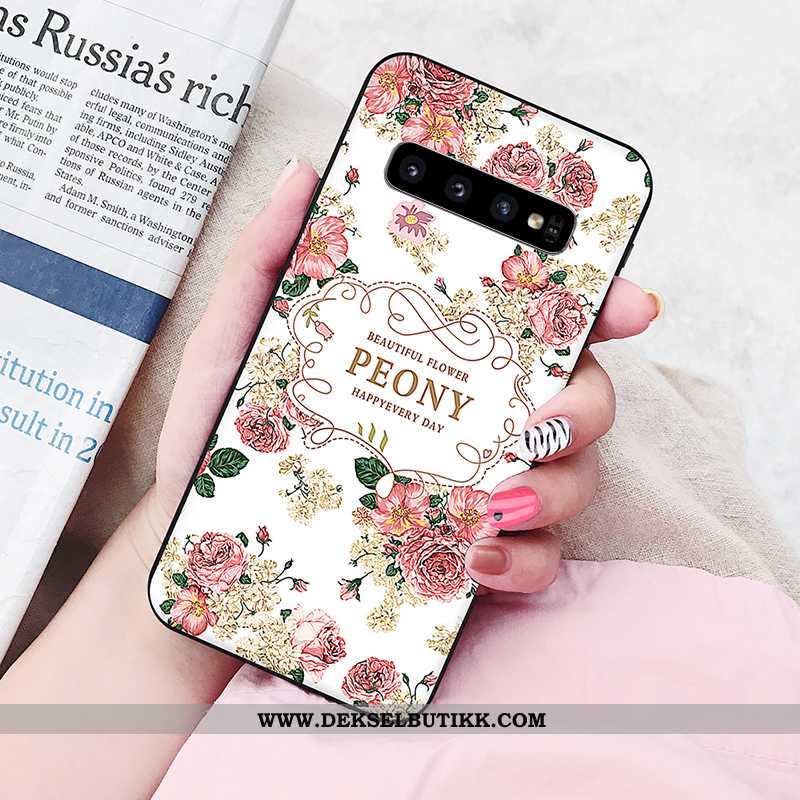 Etui Samsung Galaxy S10 Silikon Lovers Farge Malt Mobiltelefon Rosa, Deksel Samsung Galaxy S10 Av Pe