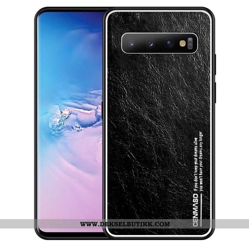 Etui Samsung Galaxy S10 Skinn Lær Stjernene Alt Inkludert High End Svart, Deksel Samsung Galaxy S10 