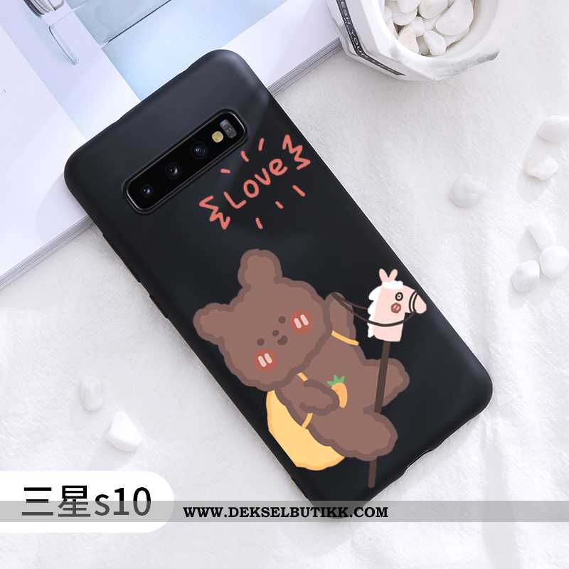 Etui Samsung Galaxy S10 Trend Nubuck Rød Silikon, Deksel Samsung Galaxy S10 Ultra Kjøpe