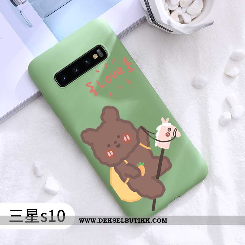 Etui Samsung Galaxy S10 Trend Nubuck Rød Silikon, Deksel Samsung Galaxy S10 Ultra Kjøpe