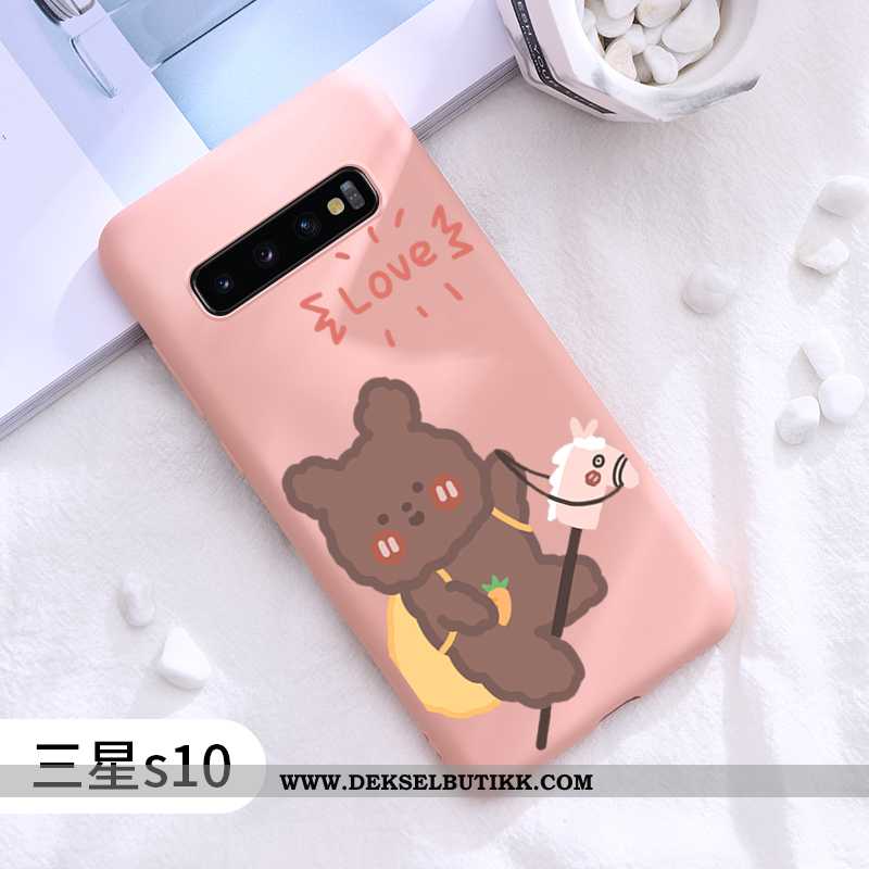 Etui Samsung Galaxy S10 Trend Nubuck Rød Silikon, Deksel Samsung Galaxy S10 Ultra Kjøpe