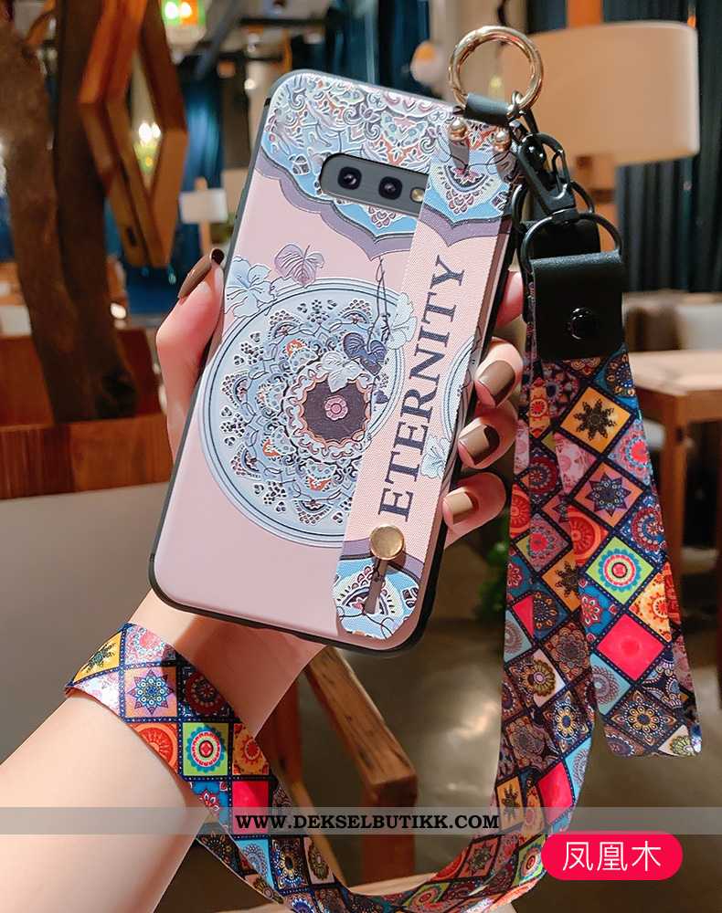 Etui Samsung Galaxy S10e Hengende Ornamenter Myke Hengende Nakke Deksel Blå, Samsung Galaxy S10e Rel